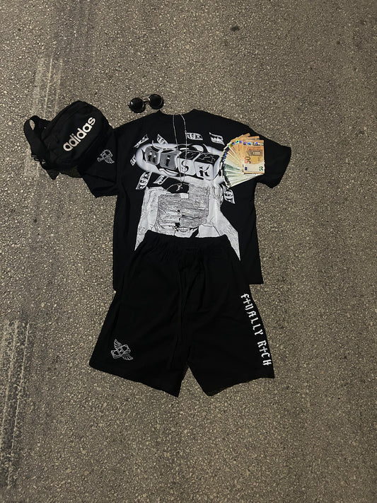 Risk/Rich Oversized Tee and Shorts SET